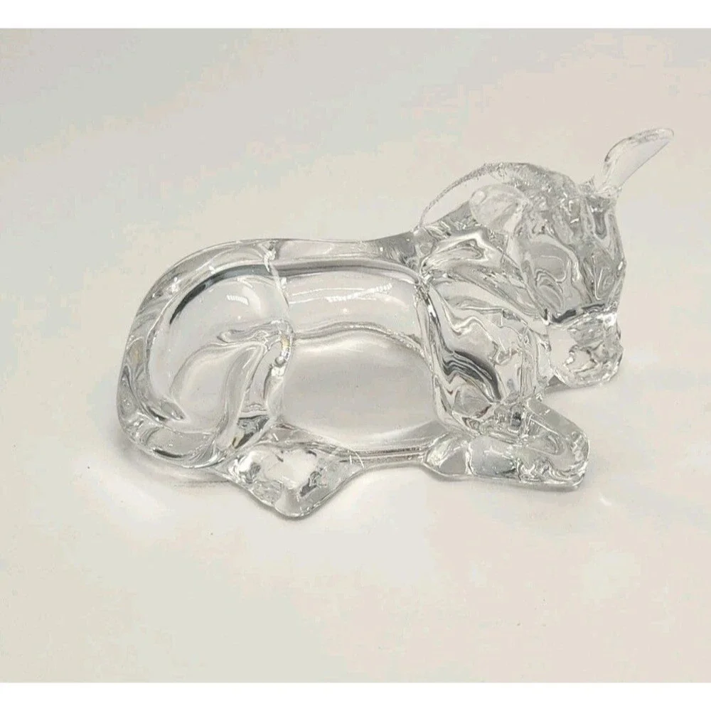 Cristal D'Arques 5 Piece Nativity Scene Set 24% Lead Crystal France Chirstmas